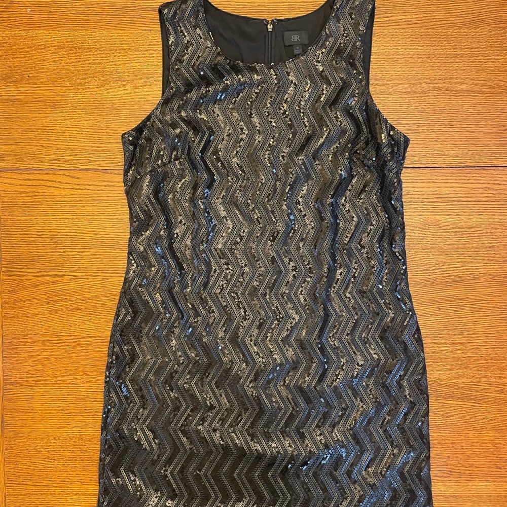 NWT BR Monogram Black Sequin Dress